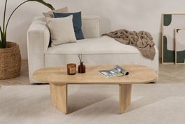 Hanah Home Mesa de Café Ovalis Roble